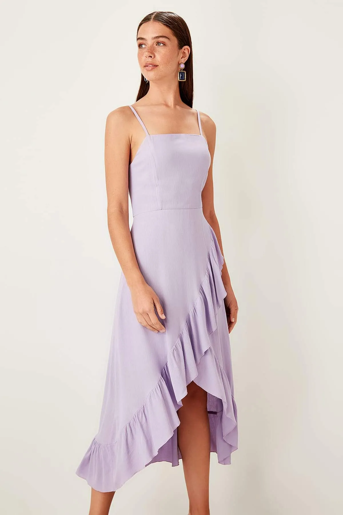 11646 Lilac Hi-Low Strap Dress