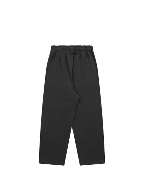 Black Heavyweight Sweatpants with Adjustable Leg Open