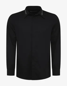 Black Logo Collar Shirt