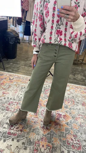 BLUFF POINT JEANS-OLIVE-WAREHOUSE SALE