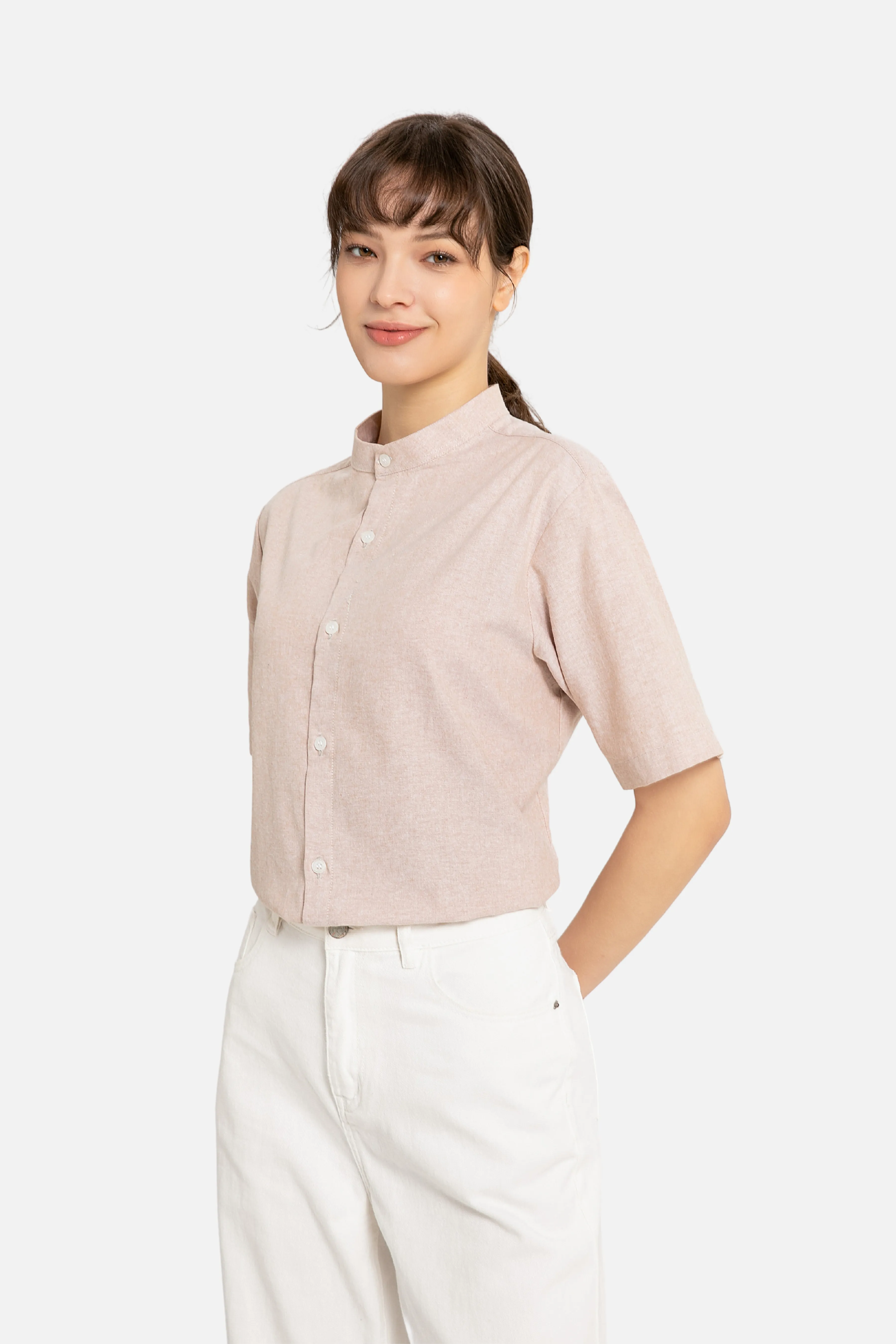 Brydan Light Khaki Shirt, Short Sleeve