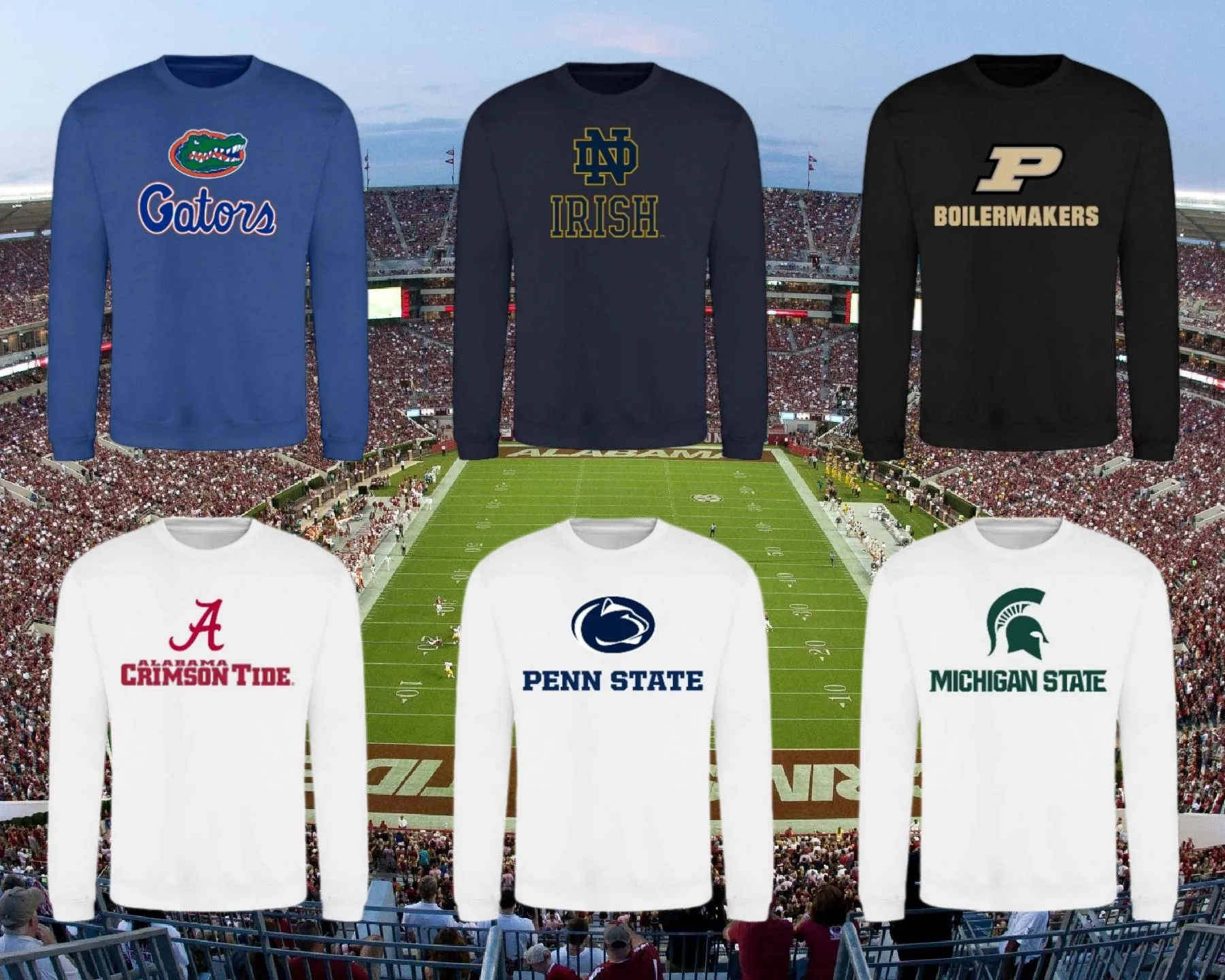 College American Football Supporters Sweatshirts