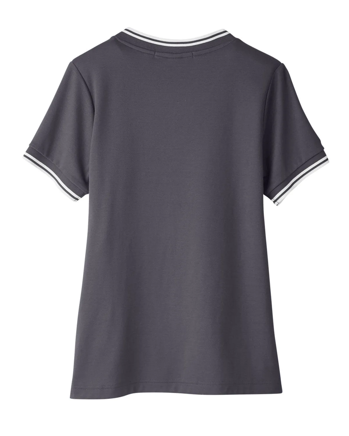 Devon & Jones CrownLux Performance Ladies' Plaited Tipped V-Neck Top