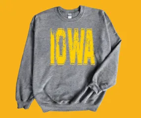 Gold Iowa Grey Sweatshirt