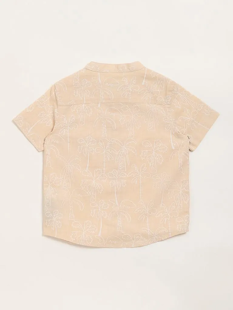 HOP Kids Beige Grandad Shirt