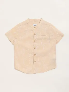 HOP Kids Beige Grandad Shirt