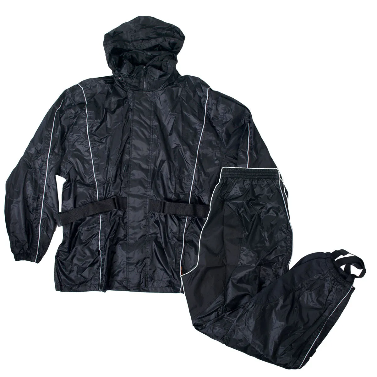 Hot Leathers Nylon Rain Suit w/Tote