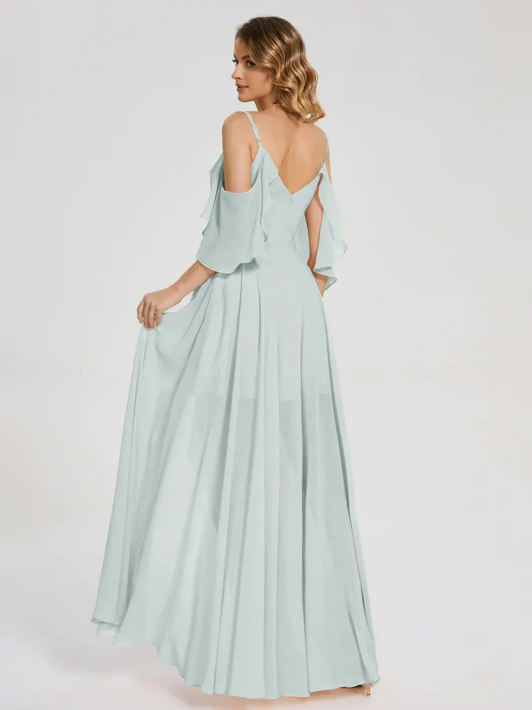 Lilah Hanging Sleeves Asymmetrical Bridesmaid Dresses