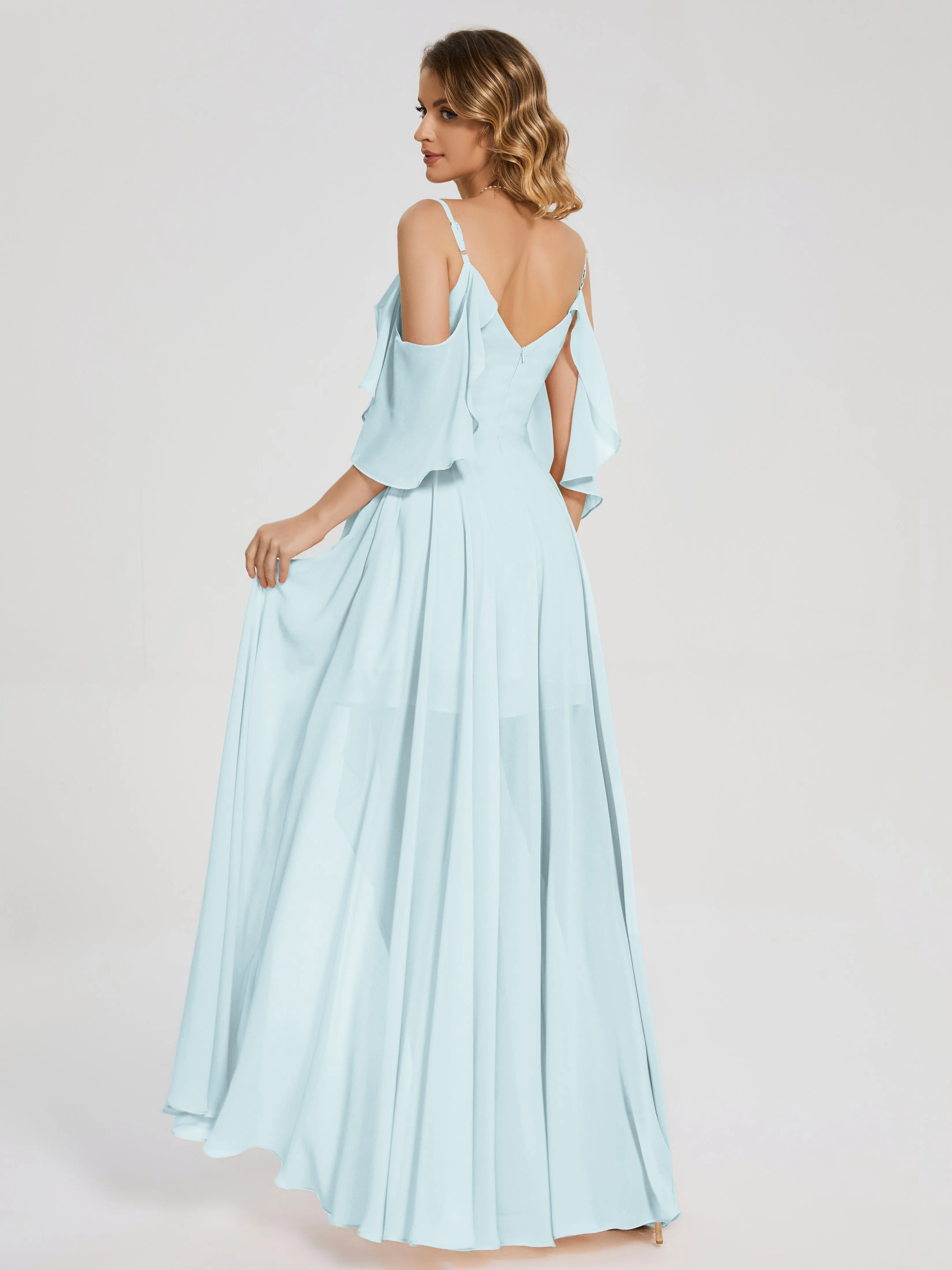 Lilah Hanging Sleeves Asymmetrical Bridesmaid Dresses