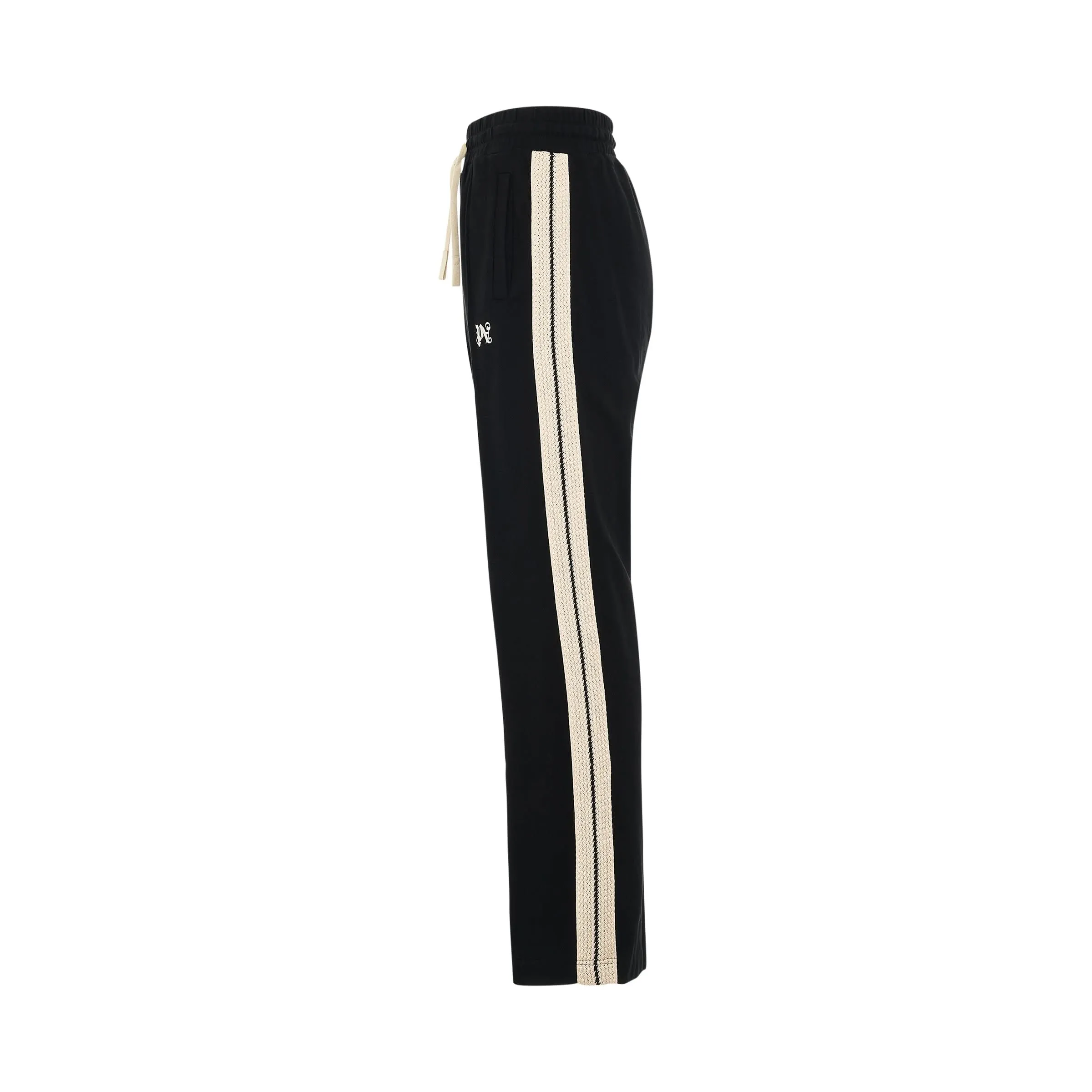 Monogram Piquet Track Pants in Black