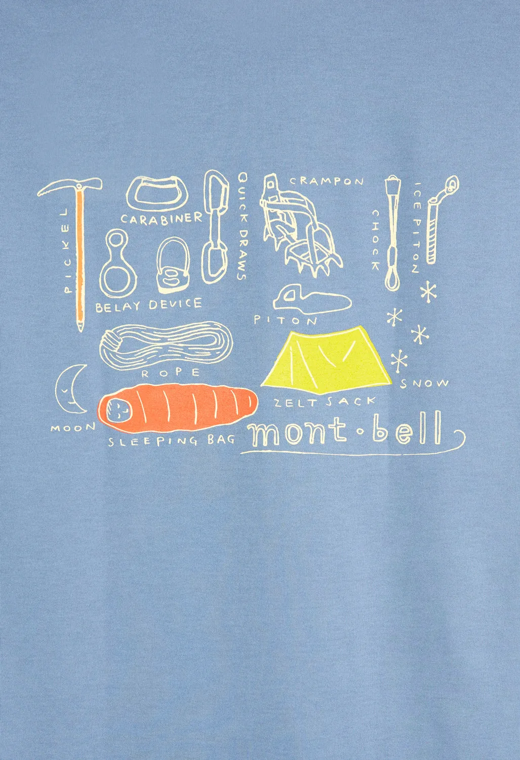 Montbell Wickron Mountain Gear T-Shirt - Blue