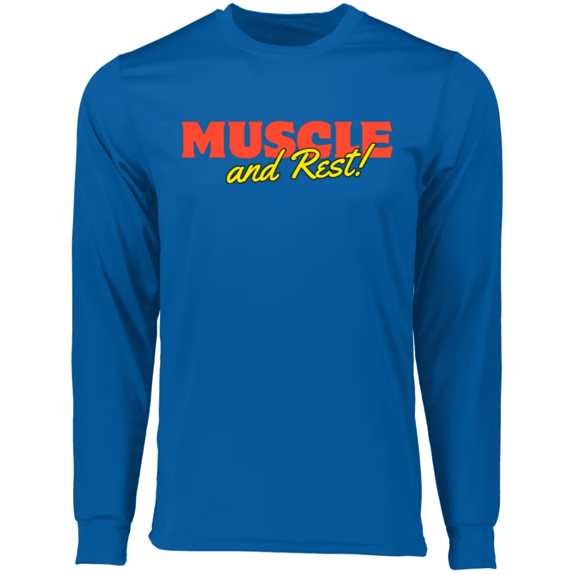 Muscle & Rest Long Sleeve Moisture-Wicking Tee