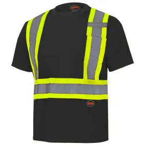 Pioneer 6992 Black Birdseye Safety T-Shirts