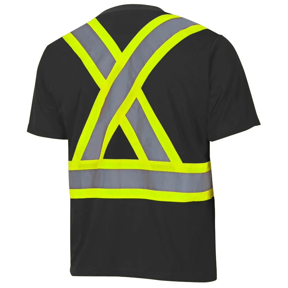 Pioneer 6992 Black Birdseye Safety T-Shirts