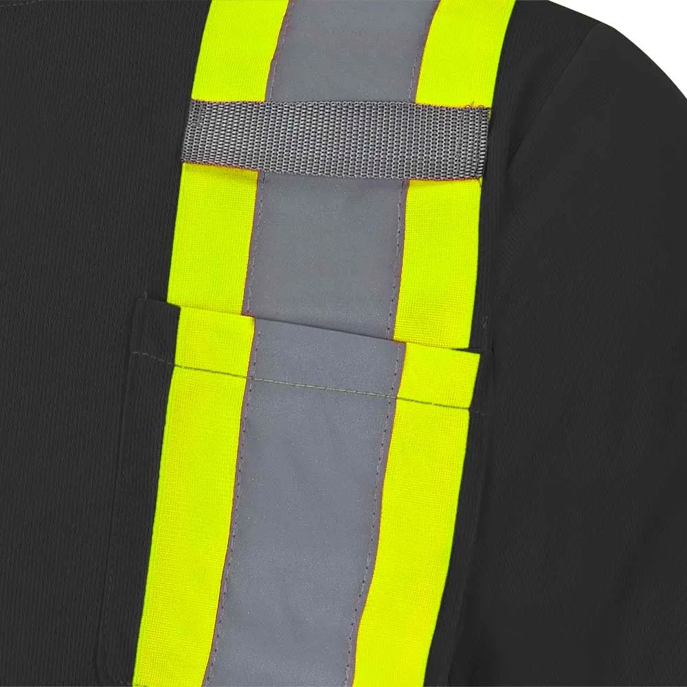 Pioneer 6992 Black Birdseye Safety T-Shirts