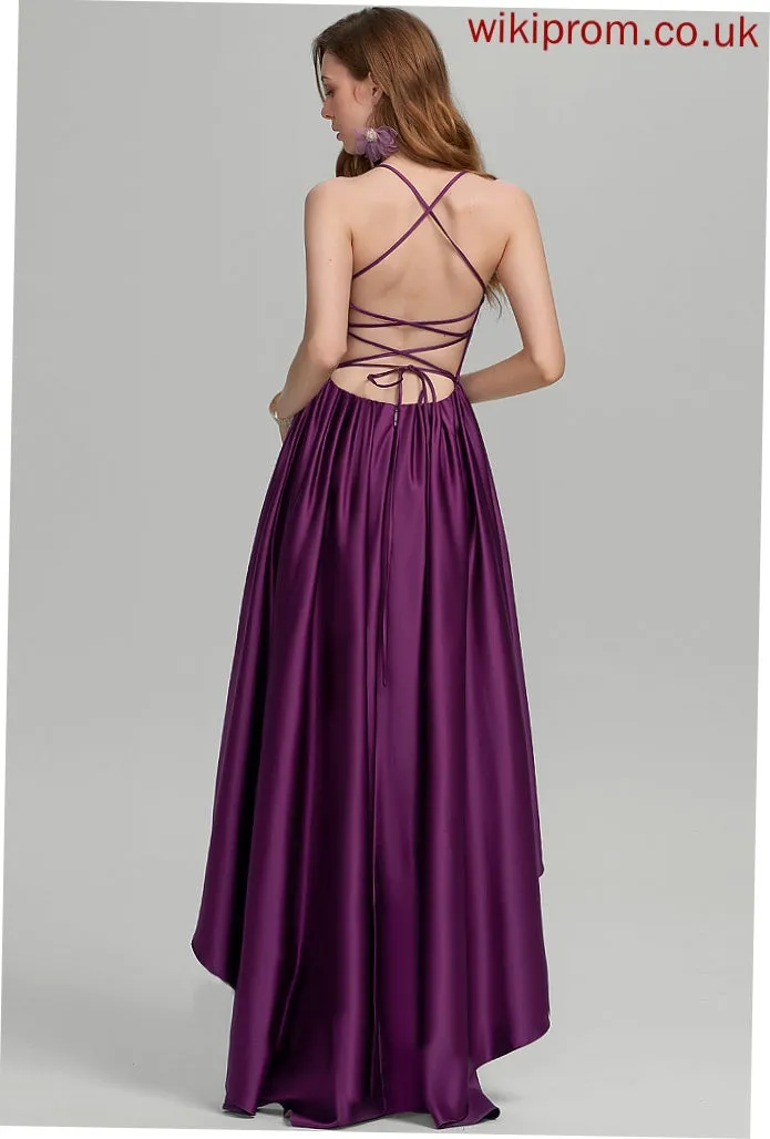 Prom Dresses Bailee Square Satin Asymmetrical Ball-Gown/Princess