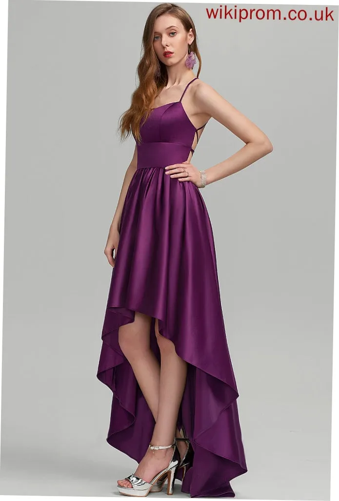 Prom Dresses Bailee Square Satin Asymmetrical Ball-Gown/Princess