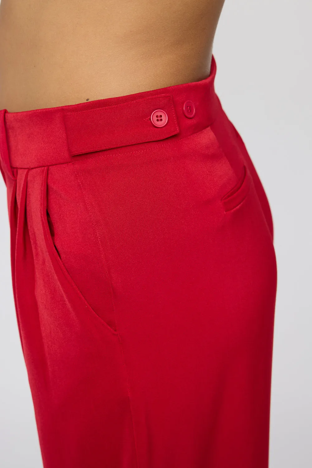 Red Claret Adjustable Korean Pants