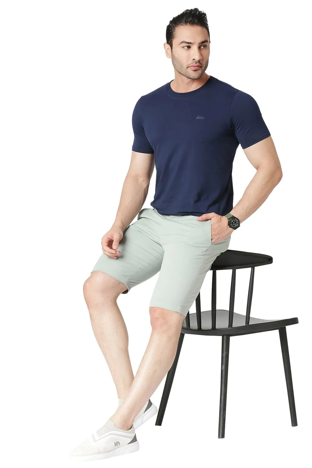 Regular Fit Cotton Stretch Shorts