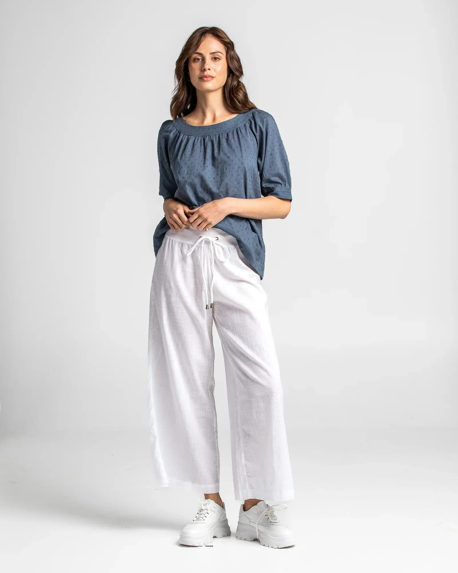 Ria Pant Basic - White