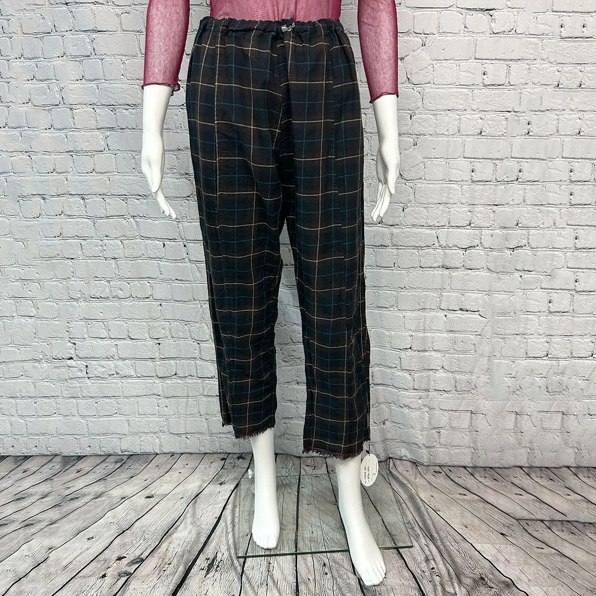 SALE! Vivienne Pant in Brown Plaid by Paper Temples