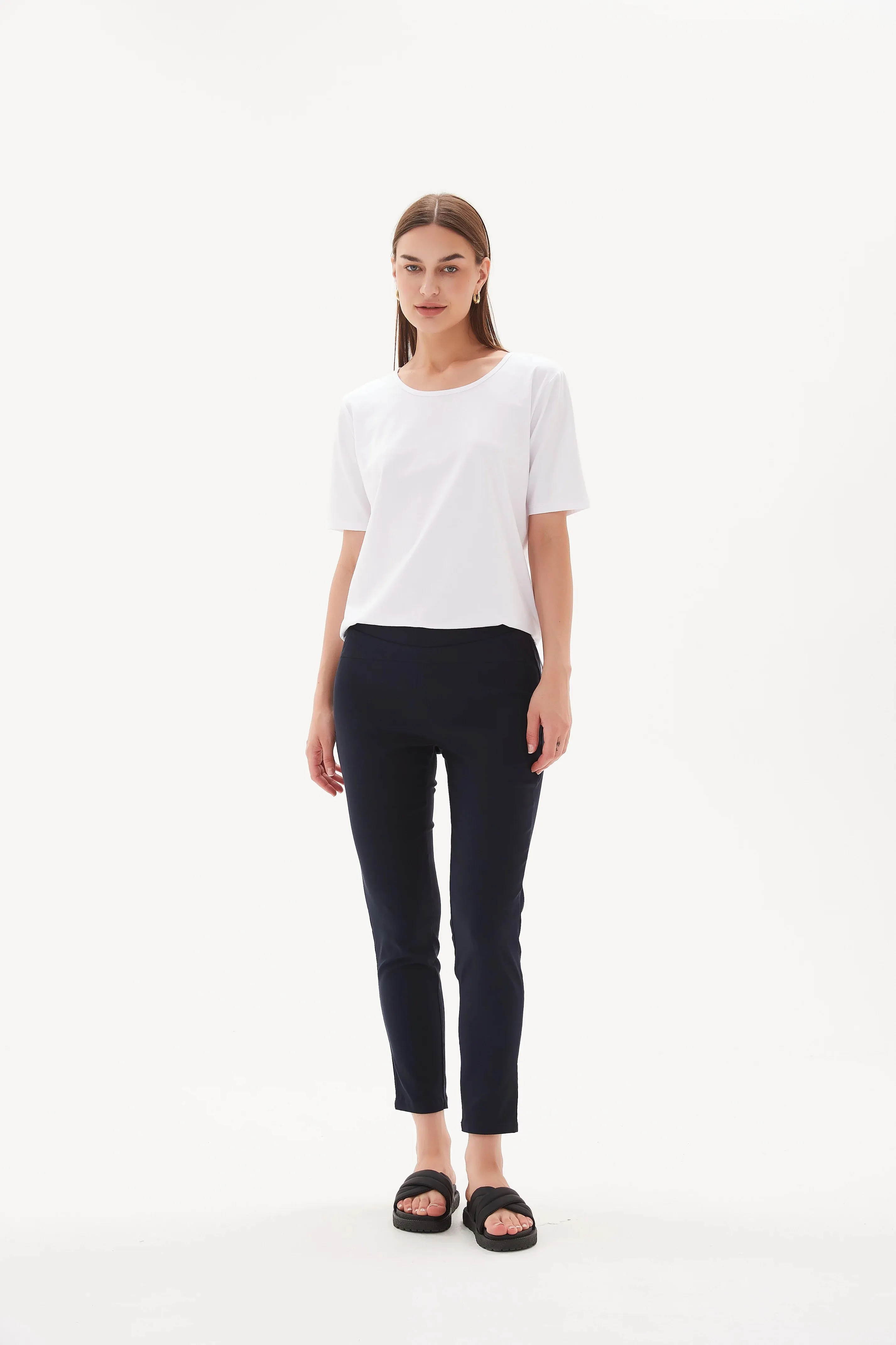 Straight Crop Pant High Ankle