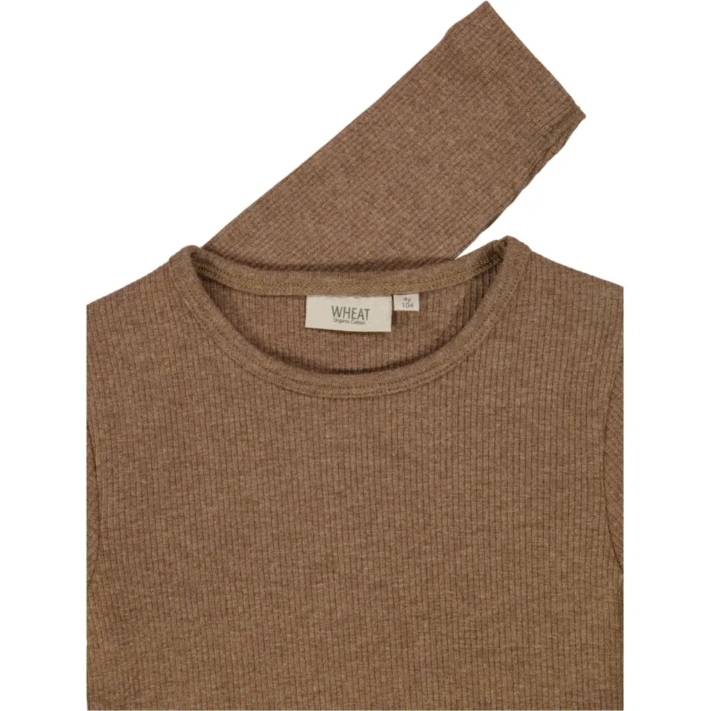 T-Shirt Nor LS - coffee melange