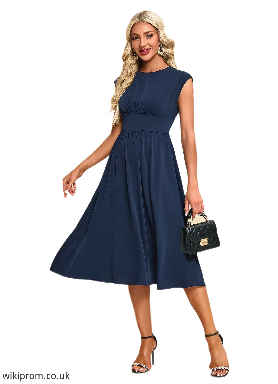 Tracy Scoop Elegant A-line Polyester Asymmetrical Dresses SWKP0022345