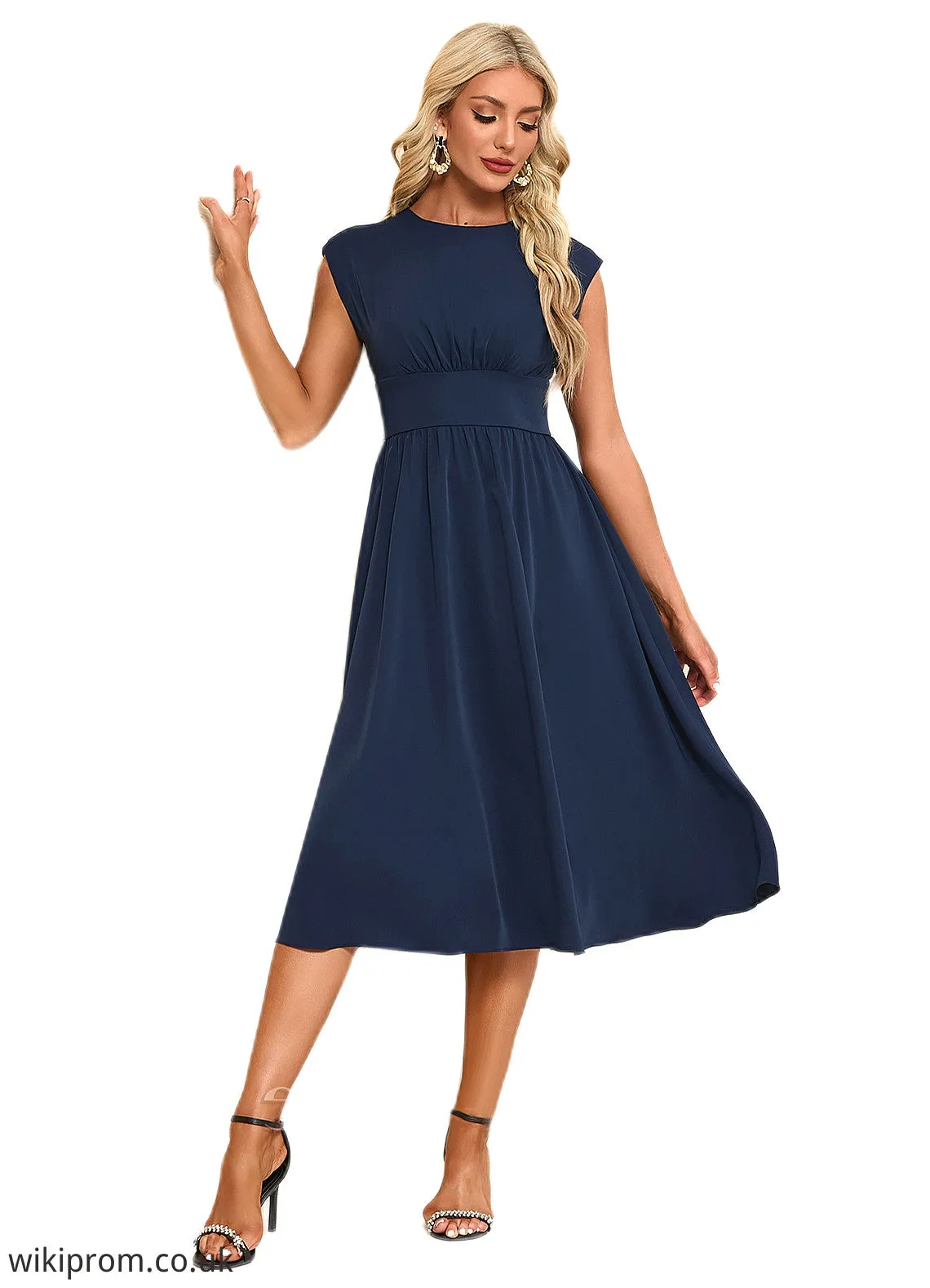 Tracy Scoop Elegant A-line Polyester Asymmetrical Dresses SWKP0022345