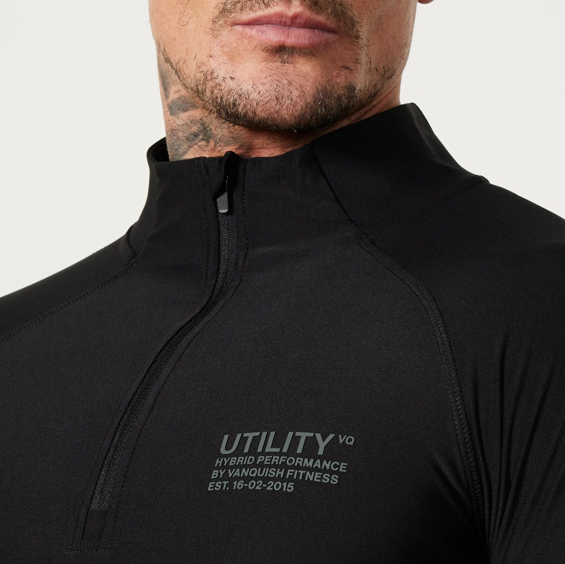 Vanquish Utility Black 1/4 Zip Training Top