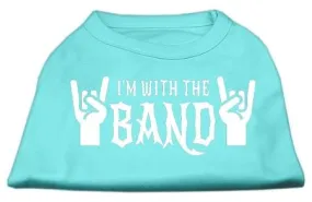 With the Band Screen Print Shirt Aqua Lg (14)