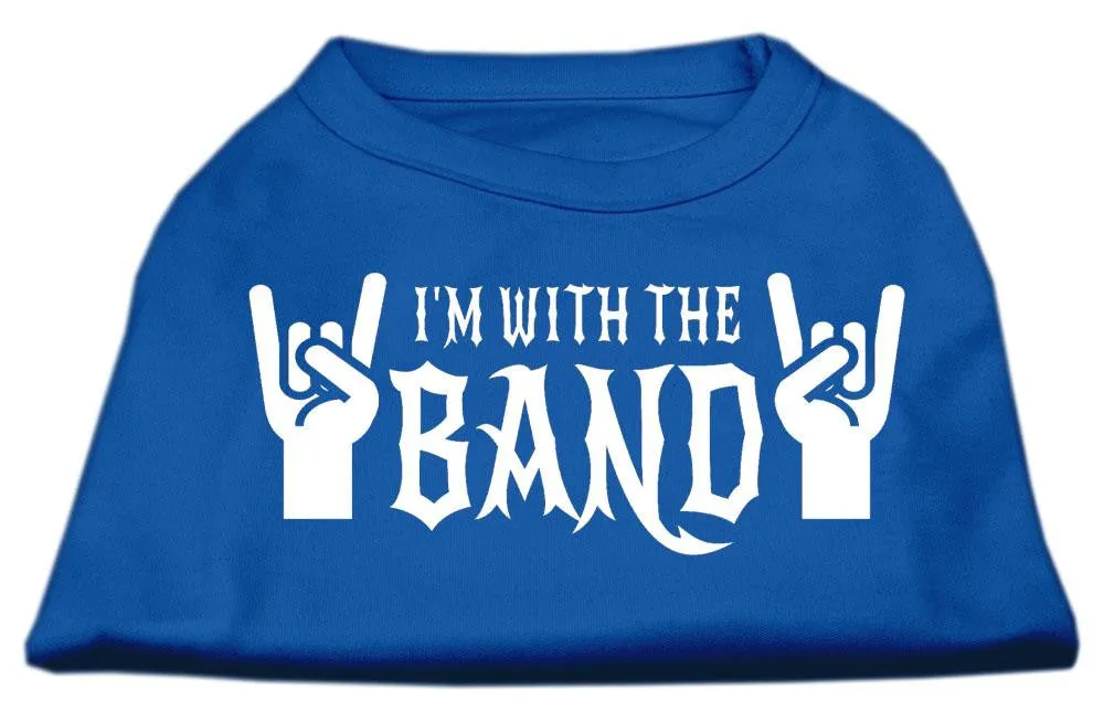 With the Band Screen Print Shirt Blue Lg (14)