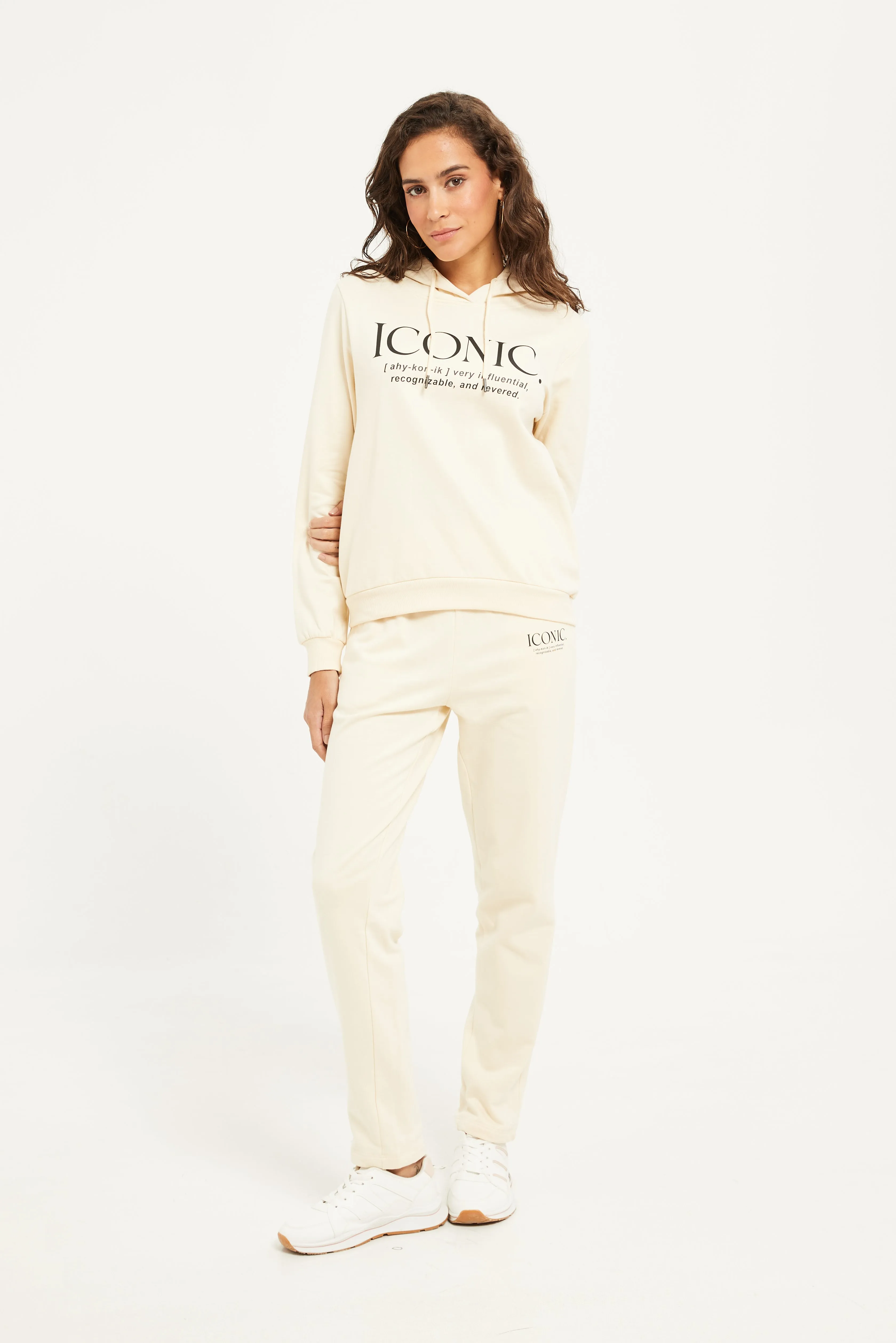 Women Ivory Printed Sweatshirt