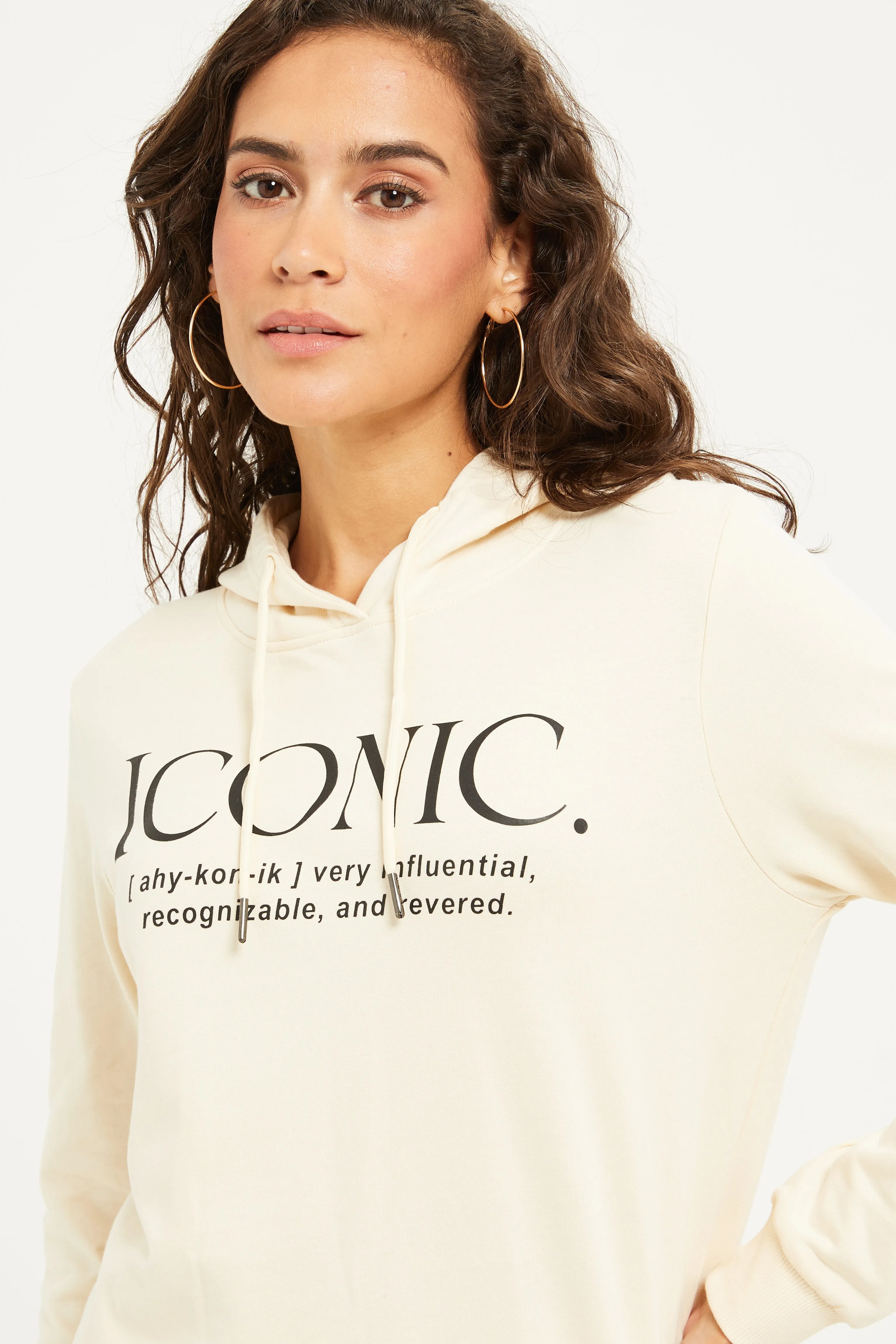 Women Ivory Printed Sweatshirt