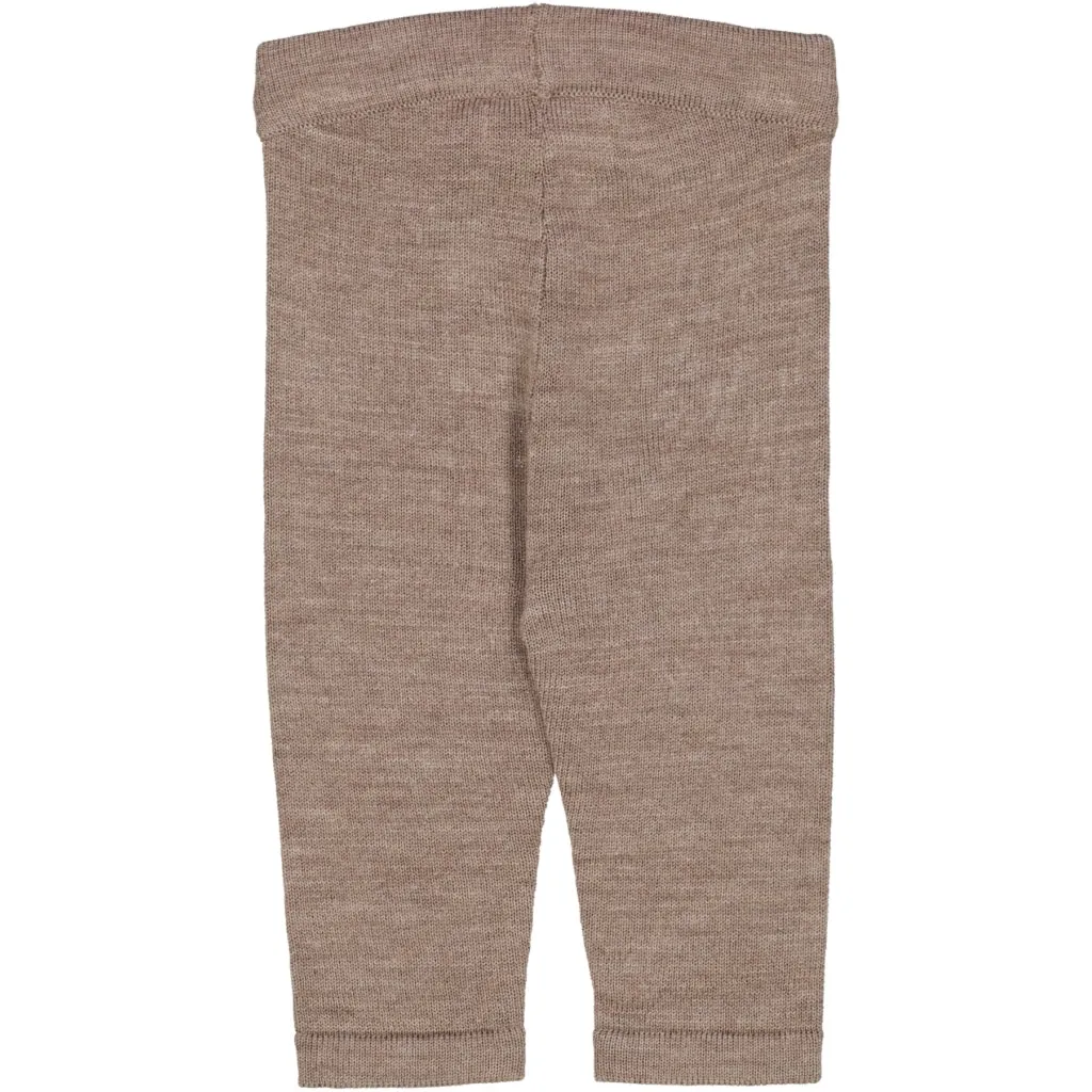 Wool Knit Trousers Neel - hazel melange