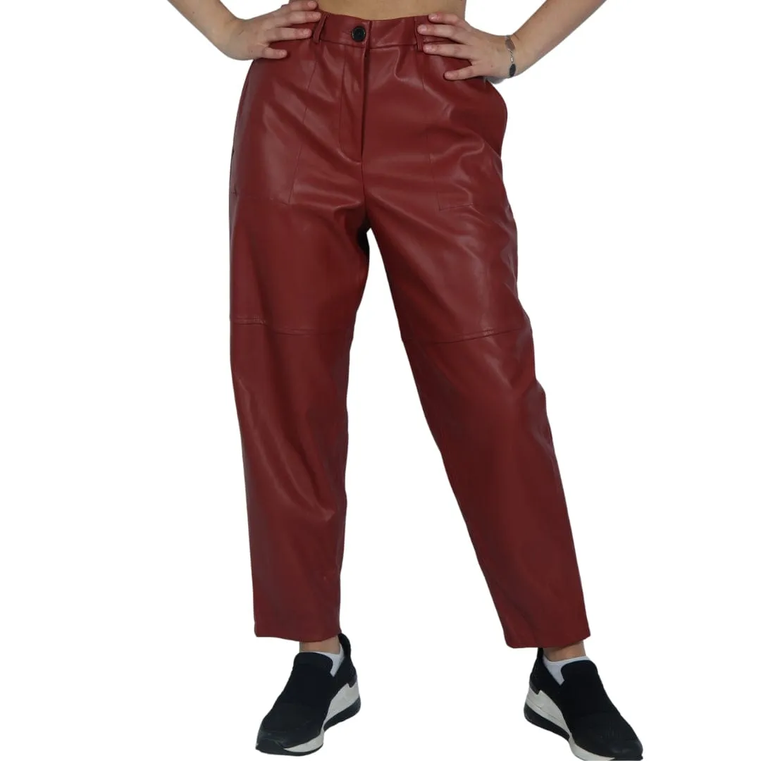 WORTHINGTON - Ankle Length Faux-Leather Pants