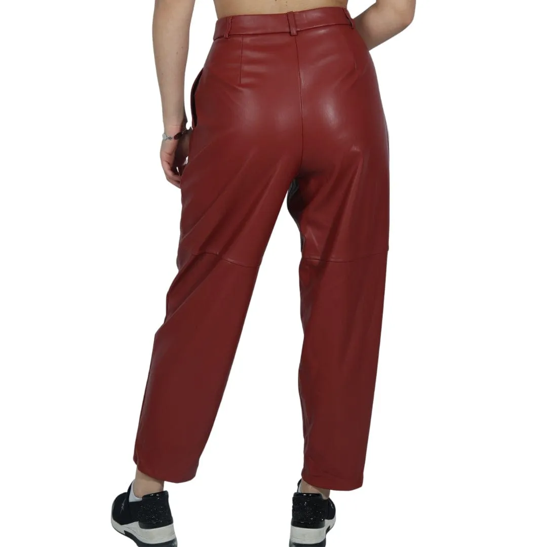 WORTHINGTON - Ankle Length Faux-Leather Pants