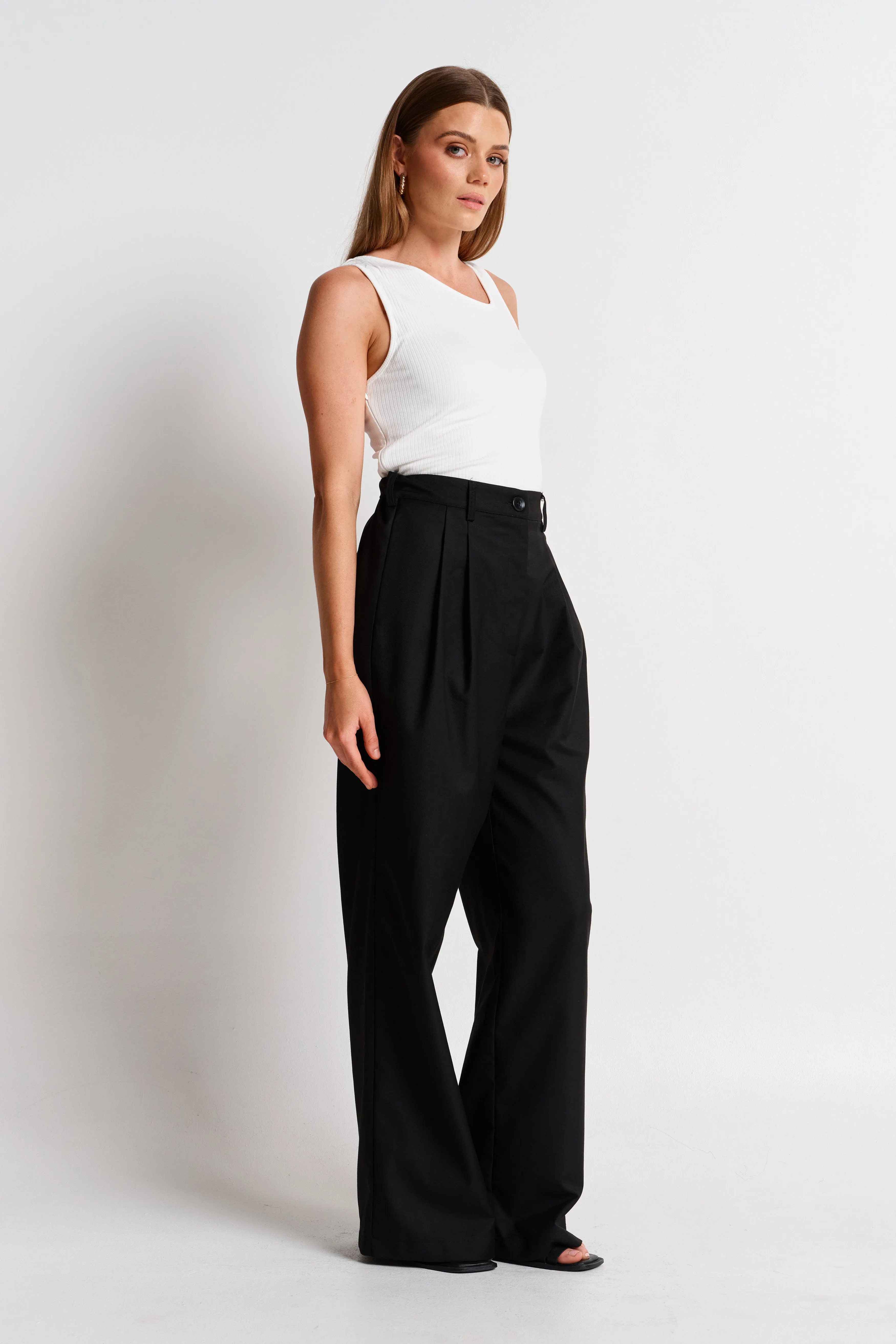 Zadie Adjustable Wide Leg Trouser - Black