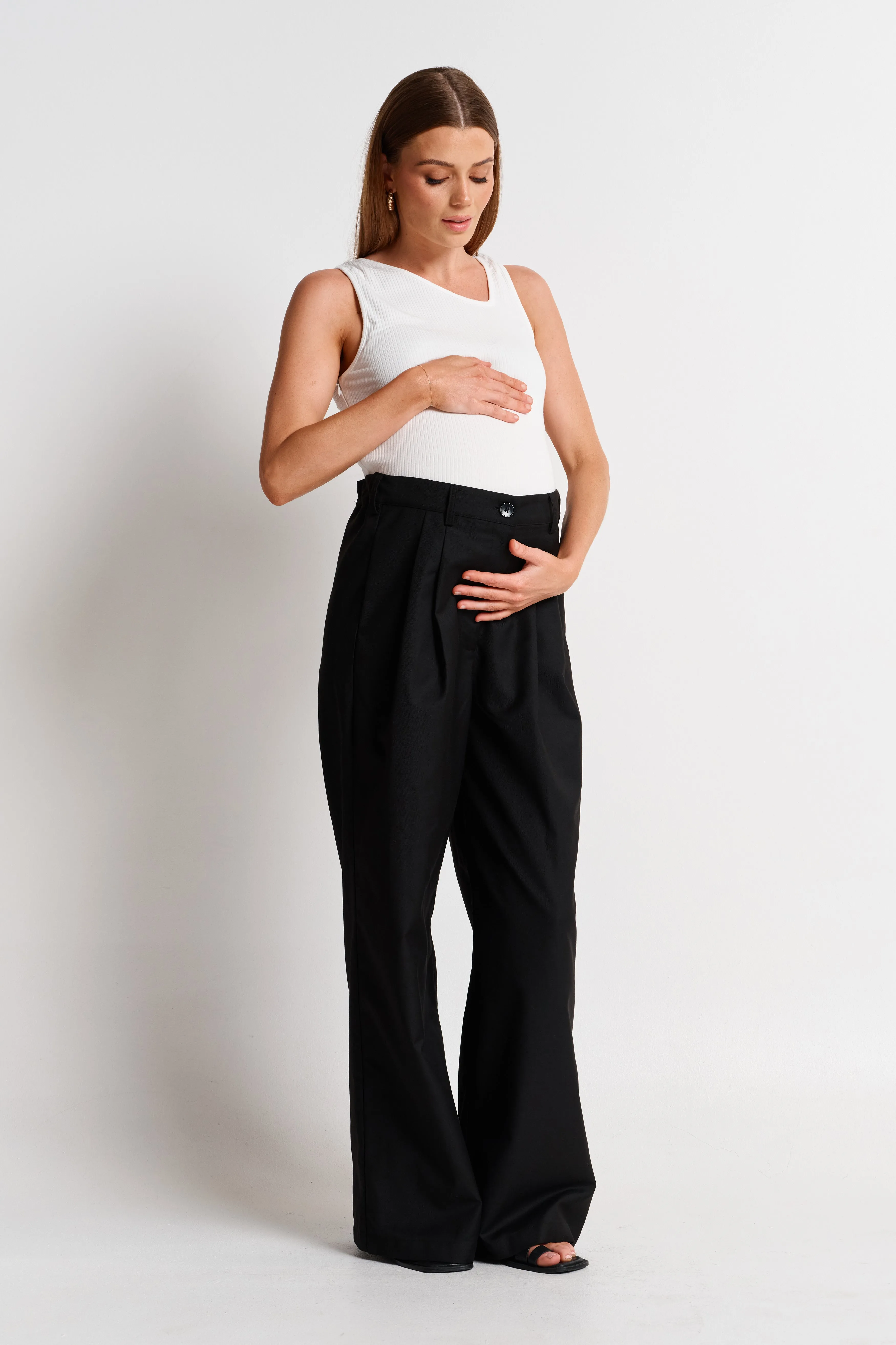 Zadie Adjustable Wide Leg Trouser - Black