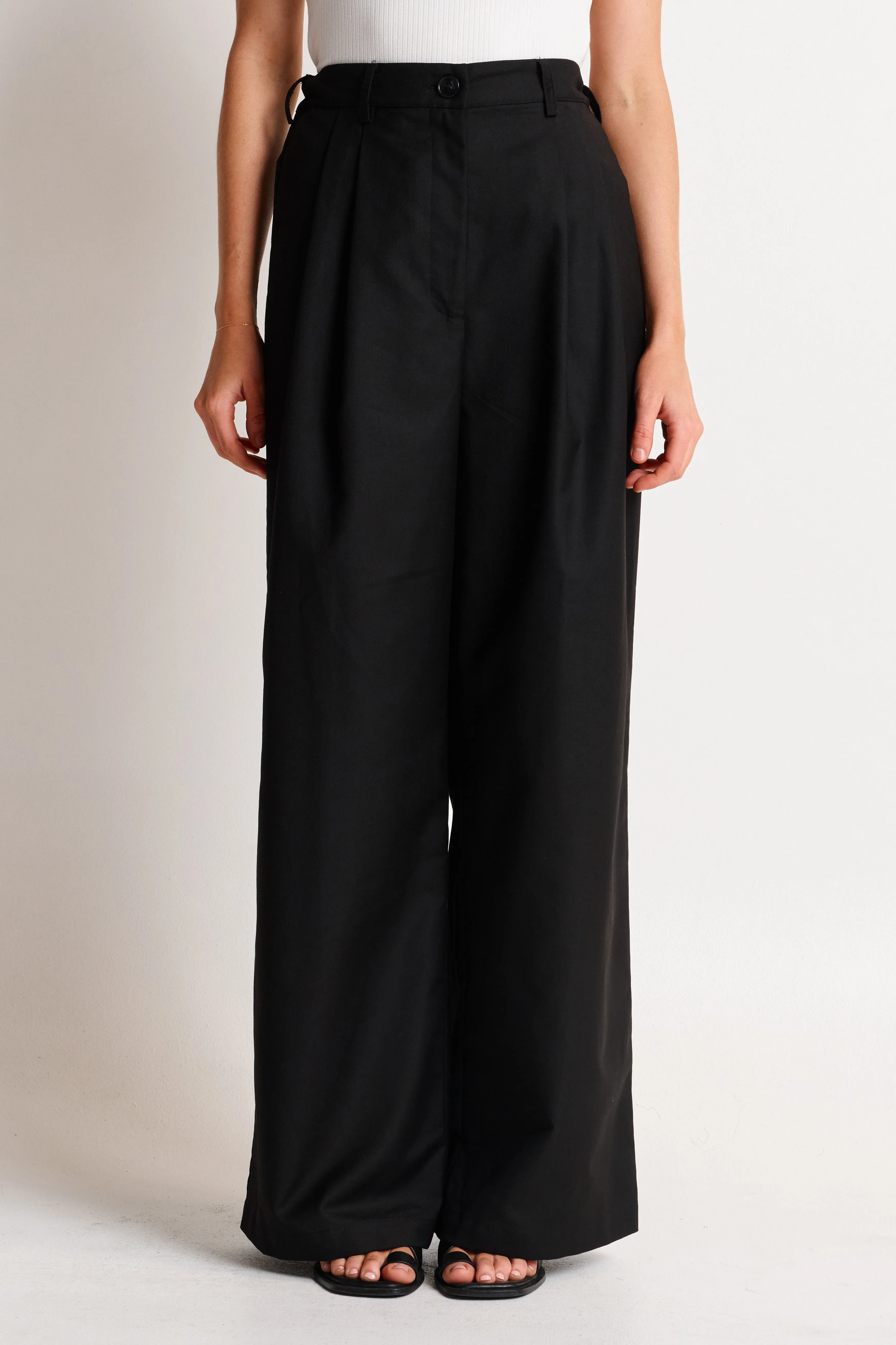 Zadie Adjustable Wide Leg Trouser - Black