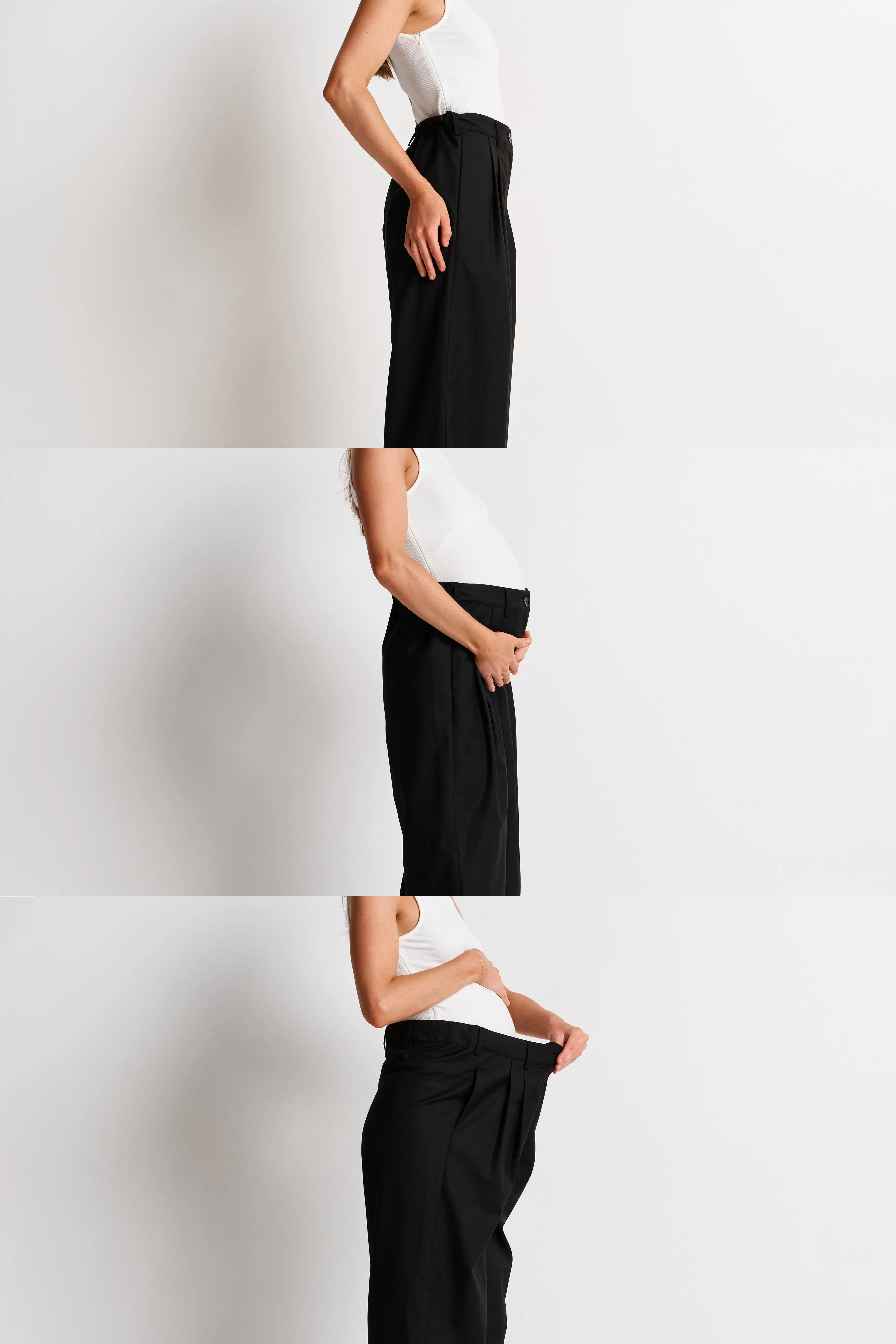 Zadie Adjustable Wide Leg Trouser - Black