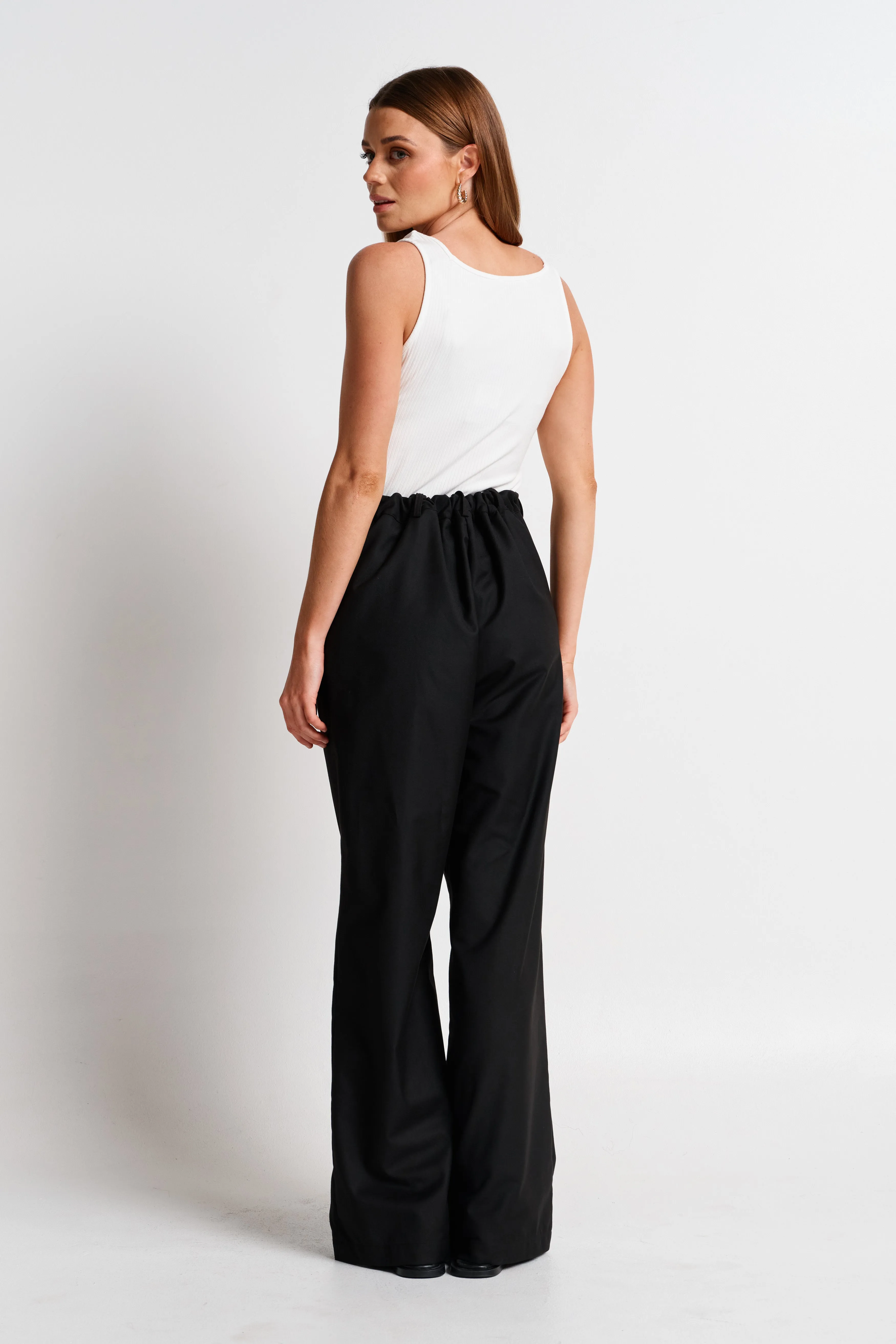 Zadie Adjustable Wide Leg Trouser - Black